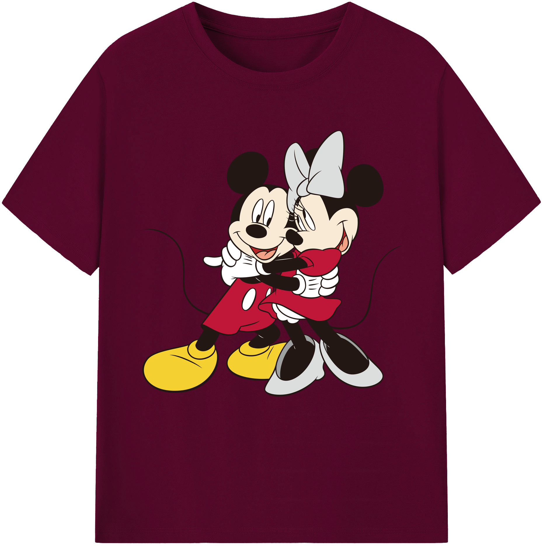 （画像用） ミッキーマウス Mickey Mouse レディースカジュアルプリントTシャツ（綿100％）